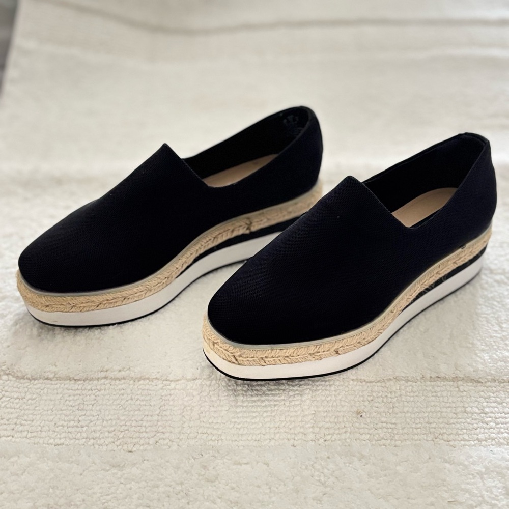 DKNY Black Slip-On Sneakers for Women, Dkny lior platform espadrilles size 7,5 - Picture 3 of 15